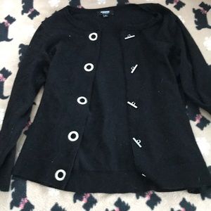 Long sleeve black cover up